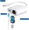 DESOFICON Apple MFi Certified Lightning to Ethernet Adapter - 2 in 1 RJ45 Ethernet LAN Network Adapter with Charge Port for iPhone/iPad/iPod, Plug and Play, Supports 100Mbps Network.