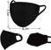 FECEDY 6pcs/Pack Black Mask Windproof Dustproof Masks Breathable Reusable Washed for Outdoor Sport Half Face Earloop Cotton Masks.