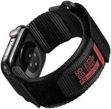 Nereides Compatible with Apple Watch Series10 Band Series 9/8/7/6/5/4/SE/SE2/Ultra 1/2, Nylon Sports Strap with Woven Design for 46mm 49mm/42mm/44mm/45mm/38mm/40mm/41mm.