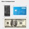 MONOCARBON Carbon-Fiber-Money-Clip-for-Men, Minimalist-Money-Holder for Cash, Strong Elastic Carbon-Fiber-Wallet, Slim and Durable. (Forged Carbon Matte Black.