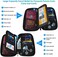 حامل جواز سفر P TRAVEL · DESIGN RFID للعائلة - كبير، حامل محفظة للعائلة للرجال والنساء، منظم مستندات محمول خفيف الوزن، غطاء بطاقة جواز السفر مع جيب بسحاب، أسود، أسود، كلاسيكي.