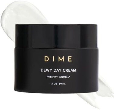 DIME Beauty Dewy Day Cream, Morning Face Moisturizer with Rosehip Oil and Snow Mushroom, 1. 7 oz / 50 ml.