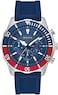 Bulova Men's Sport 6-Hand Chronograph Quartz Watch with Silicone Strap, 24 Hour Time, Calendar Date, Luminous Hands and Markers, 100M Water Resistant, 44mm.