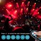 أضواء JAJALUYA LED Par 36 LED أضواء مسرح 9 أوضاع أضواء RGB DJ مع جهاز تحكم عن بعد يعمل بالصوت وتحكم DMX إضاءة DJ لحفلات أعياد الميلاد وحفلات الزفاف وإضاءة مسرح الكريسماس (4 عبوات).