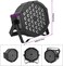 أضواء JAJALUYA LED Par 36 LED أضواء مسرح 9 أوضاع أضواء RGB DJ مع جهاز تحكم عن بعد يعمل بالصوت وتحكم DMX إضاءة DJ لحفلات أعياد الميلاد وحفلات الزفاف وإضاءة مسرح الكريسماس (4 عبوات).