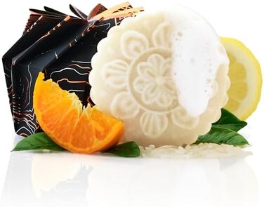 VIORI Shampoo Bar, Citrus Yao - Handcrafted with Longsheng Rice WaterNatural Ingredients - Sulfate-free, Paraben-free, Cruelty-free, Phthalate-free, pH balanced 100% Vegan, Zero-Waste.