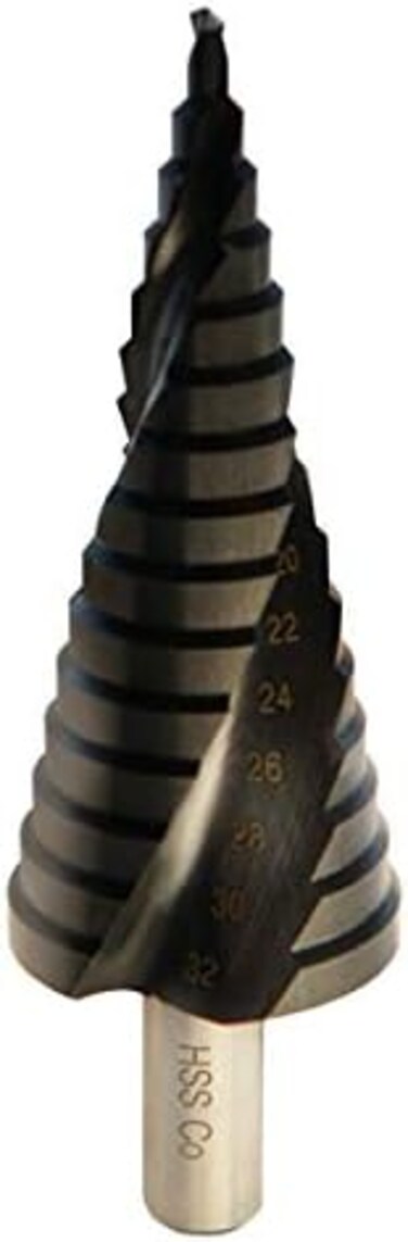 STROTON 4-32mm Metric 5% Cobalt Step Drill Bit for Stainless Steel and Hard Metal (15 Steps.