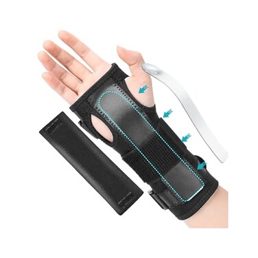 PKSTONE Wrist Splint for Carpal-Tunnel Syndrome , Adjustable Compression Wrist Brace for Right and Left Hand, Pain Relief for Arthritis, Tendonitis, Sprains.