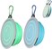 SLSON Collapsible Bowl with Cover Lids,2 Pack Dog Travel Bowls Portable Foldable Cat Water Dish Bowl for Pets Walking Parking Camping (Light Blue and Green, Small.