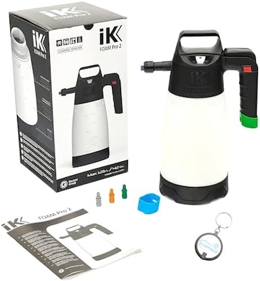 Lumintrail iK Foam PRO 2 Pump Sprayer, Professional Spray Bottle for Automotive Cleaning, Detailing, and Industrial Cleaning, Bundle with a Keychain Light.
