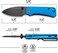 CIVIVI Baby Banter Pocket Folding Knife for EDC, 2. 34" Blade Small Knife with Titanium Thumb Stud Opener C19068S-3 (Blue.