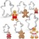 Sakolla 6 Piece Gingerbread Man Cookie Cutters Set, Gingerbread Famili Biscuits Cutter Gingerbread Boy and Girl, Stainless Steel.
