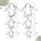 Sakolla 6 Piece Gingerbread Man Cookie Cutters Set, Gingerbread Famili Biscuits Cutter Gingerbread Boy and Girl, Stainless Steel.