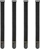 Trilancer Multipurpose Hook and Loop Bundling Elastic Cinch Straps with Anti-Slip Strips (24x2in- Pack of 4.