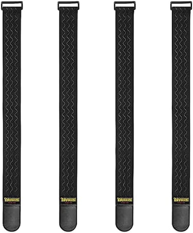 Trilancer Multipurpose Hook and Loop Bundling Elastic Cinch Straps with Anti-Slip Strips (24x2in- Pack of 4.