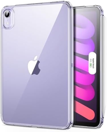 ESR for iPad mini 7 Case(2024、A17 Pro, iPad mini 7th/6th Generation Case (2024/2021, Slim and Light, Shock and Drop Protection, Yellowing Resistant, Hard Back, Supports Pencil Pro/USB-C, Clear.