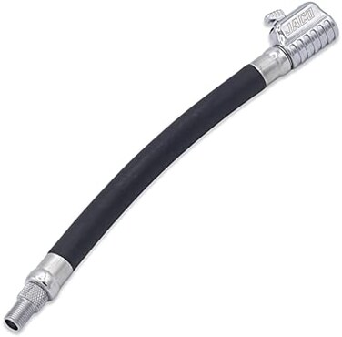 JACO Superior Products Lightning S2X خرطوم تمديد منفاخ الإطارات ذاتي القفل فوهة حاصلة على براءة اختراع محول خرطوم هواء قابل للقفل لمضخات الإطارات (تدفق مفتوح).