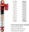 INJORA RC Shock Absorber 4Pcs 43mm Threaded Tele Dampfer Shock Springs High Strength for 1:24 RC Crawler Axial SCX24 AXI90081 Deadbolt (4pcs, Red.