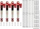 INJORA RC Shock Absorber 4Pcs 43mm Threaded Tele Dampfer Shock Springs High Strength for 1:24 RC Crawler Axial SCX24 AXI90081 Deadbolt (4pcs, Red.
