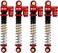 INJORA RC Shock Absorber 4Pcs 43mm Threaded Tele Dampfer Shock Springs High Strength for 1:24 RC Crawler Axial SCX24 AXI90081 Deadbolt (4pcs, Red.