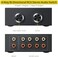 PROZOR RCA Audio Switcher 4(1-In-1(4-Out with Volume Control and Selection Button 4 Way Bi-Directional RCA Switcher Gold-Plated Interface Speaker Switch Box with 1. 5m/4. 9ft RCA Cable for Speaker DVD