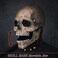 RRANYF Creepy Halloween Full Head Skull Mask with Movable Jaw, Adult Entire Head Realistic Latex Helmet, Scary Skeleton.