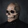 RRANYF Creepy Halloween Full Head Skull Mask with Movable Jaw, Adult Entire Head Realistic Latex Helmet, Scary Skeleton.