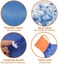 Catcan Breathable Mesh Anti Scratch Adjustable Cat Grooming Bag for Nail Trimming, Bathing - Polyester Soft Cat Washing Bag (Blue-Orange.