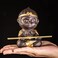 XIZHI Chinese Purple Clay Ceramic Kung Fu Tea Set Monkey King Tea Pet Statue Ornament Gift for Home Office Tea Supplies.