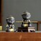 XIZHI Chinese Purple Clay Ceramic Kung Fu Tea Set Monkey King Tea Pet Statue Ornament Gift for Home Office Tea Supplies.
