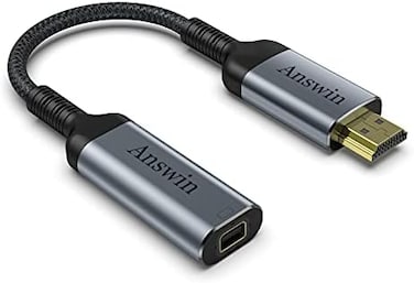 Answin HDMI to Mini DisplayPort Adapter, 4K HDMI to Mini DisplayPort Active HDMI 1. 4 Source for Xbox One/360, NS, Mac Mini, PC/Laptops to Mini DP 1. 2 Out Monitor with DisplayPort 1. 2/Mini DisplayPo