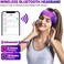 LC-dolida Sleep Headphones Bluetooth Headband Sleeping Cozy Band Wireless Headband Headphones with Thin HD Stereo Speakers Perfect for Side Sleepers, Sport, Yoga, Travel.