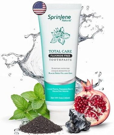 SprinJene Total Care Fluoride Free Toothpaste.
