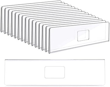 Jetec 15 Pieces Acrylic Wall Name Plate with 50 Pieces Double Sided Foam Tape Clear Door Name Platel Frame Horizontal Acrylic Wall Name Sign Holder for Office Cubicles Store Classroom, 2 x 5 Inch.