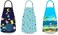 DEABOLAR Kids Apron for Boys, Unisex Apron With Adjustable Neck strap, Kitchen Bib Apron for Cooking Painting Baking.