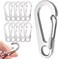 DOKeep 10PCS 1. 77 Inch Stainless Steel Clip Spring-Snap Hook,EDC Mini Carabiner Custom Quick Release Hook for ​Outdoor Key Chain Camping Fishing Hiking Traveling.