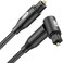 EMK 90 Degree Optical Audio Cable Right Angle Nylon Braided Optical Cable 360 Degree Rotatable Digital Optic Toslink Cable for Sound Bar, TV, PS4, Home Theater (6 Feet/2M, 90 Degree Optical, Black.
