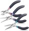 PAXCOO Jewelry Pliers Set, 3Pcs Jewelry Making Tools Kit includes Needle Nose Pliers, Round Wire Cutters for Supplies, Wrapping, DIY Crafts, Beading.