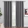 NICETOWN Blackout Curtains Panels for Bedroom - 3 Pass Microfiber Noise Reducing Thermal Insulated Solid Ring Top Blackout Window Drapes (2 Panels, 55 x 86 Inch, Gray.