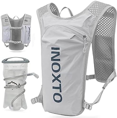 INOXTO Running Hydration Vest Backpack,Lightweight Insulated Pack with 1. 5L Water Bladder Bag Daypack for Hiking Trail Running Cycling Race Marathon for Women Men.
