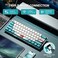 HITIME 60 Percent Keyboard, XVX M61 Pro 3-Modes Wireless Mechanical Keyboard, Hot-Swappable Custom Gaming Keyboard, RGB Backlit Keyboard for Windows Mac PC Gamers(Coral Sea Theme, Pre-lubed Linear Swi