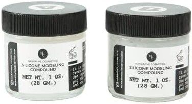Narrative Cosmetics (59ml Kit, Clear- Silicone Modelling Compound Wound Scar Prosthetic SFX Moulding Makeup for HalloweenTheatre, Clear 59ml Kit.