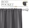 NICETOWN Blackout Curtain Panels for Window - Thermal Insulated Rod Pocket Blackout Drapes/Draperies for Dining Room (2 Panels, W70 x L95 inches, Grey.