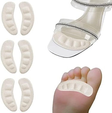 GQTJP Metatarsal Pads,Ball of Foot Cushions for High Heels,Non-Slip Comfortable Foot Pads to Relief Pains All Day,Toe Cushions Pads for Forefoot ( Beige - 3 Pairs.