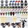 BroTex Medieval Castle Knight Soldier Figure Accessories Bricks Armor Weapon Pack Helmet Shield Set Building Blocks.