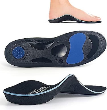 PCSsole Orthotic High Arch Support Insoles, Comfort Gel Work Boot Insert for Flat Feet, Plantar Fasciitis, Feet Pain, Heel Spur Pain,Metatarsalgia,Over Pronation for Men and Women（30cm.