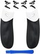 eXtremeRate Flexor Rubberized Side Rails Grips Trigger Stop Kit for Xbox Series X/S Controller, Anti-Slip Ergonomic Trigger Stopper Handle Grips for Xbox Core Controller &ndash; Diamond Textured White.