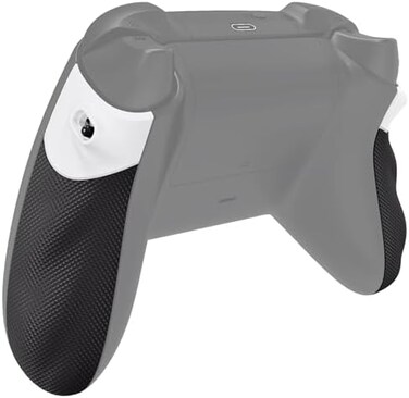 eXtremeRate Flexor Rubberized Side Rails Grips Trigger Stop Kit for Xbox Series X/S Controller, Anti-Slip Ergonomic Trigger Stopper Handle Grips for Xbox Core Controller &ndash; Diamond Textured White.