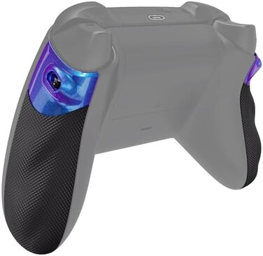eXtremeRate Flexor Rubberized Side Rails Grips Button Stop Kit for Xbox Series X/S Controller, Anti-Slip Ergonomic Button Stopper Handle Grips for Xbox Core Controller &ndash; Chameleon Purple Blue.