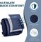 ComfiLife Lumbar Support Back Pillow Office Chair and Car Seat Cushion - Memory Foam with Adjustable Strap and Breathable 3D Mesh (Navy.